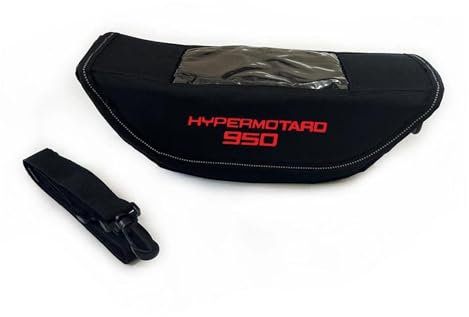 Borsa Manubrio Moto Borsello Manubrio per Ducati per HYPERMOTARO950 Borsa da Manubrio Impermeabile per Moto(A)