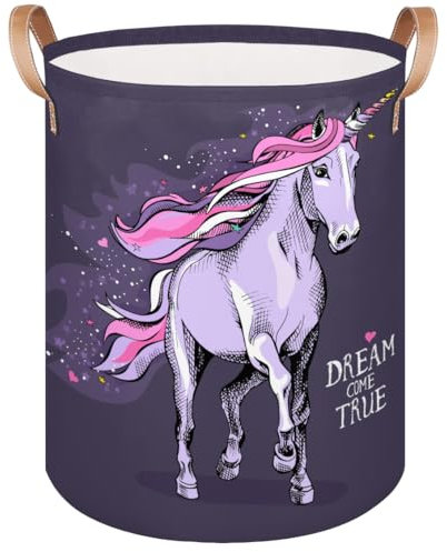 Magical Horse Unicorn Large Laundry Hamper Fabric Basket Unicorn Foldable Storage Cubes Boxes Bin Home Organizer for Clothes Bedroom Bathroom Living Room