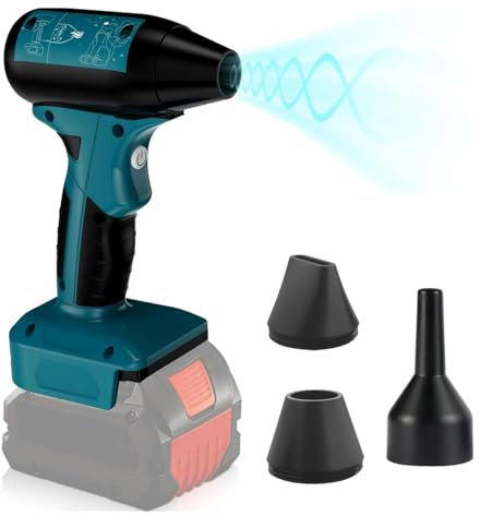 Laubbläser Gebläse für Bosch PBA Akku,Mini Staubbläser,Jet Dry Mini Blower, Druckluft Duster,Elektrische Staubgebläse130000RPM Hochgeschwindigkeitsgebläse,rPC Reinigungsset,air Blower(NO Batterie)