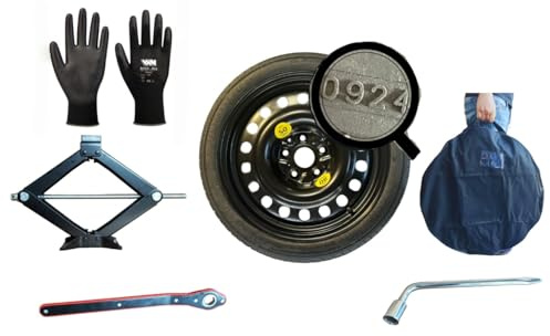 KIT ROUE DE SECOURS 17 135/80r17 Compatible avec Dacia Duster à partir de 2024 (nouveau modèle) avec cric clé et sac