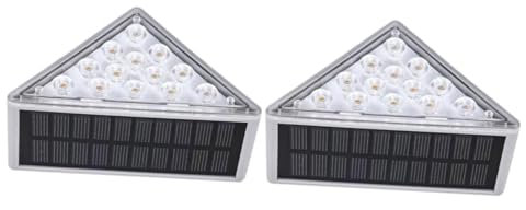 Mikikit 2St Solar-Stufenlicht Solar-Terrassenlichter im Freien leuchten für Stufen d akkus wiederaufladbar stufenbeleuchtung LED- Außenlampe -Außenleuchten Stufenlichter Abs