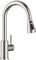 APPASO Kitchen Tap, Single Handle High Arc Modern Pull Out Sink Mixer Faucet with 360°Swivel 3 Modes Sprayer for 1 Hole Sink High Pressure, Easy to Install, Brushed Stainless Steel