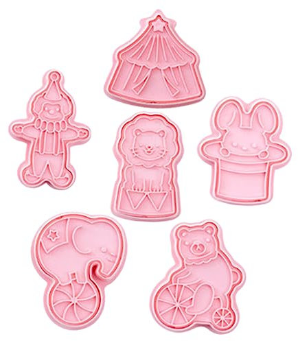GREENADSCAPE 6 Stücke Circus Cookie Cutters 3d Themen Formen Für Fondant Weihnachten Cookie Formen Kunststoff