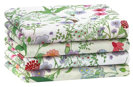 HOULIFE Taschentücher für Damen Weiches Baumwolltaschentuch mit Vintage-Blumenmuster