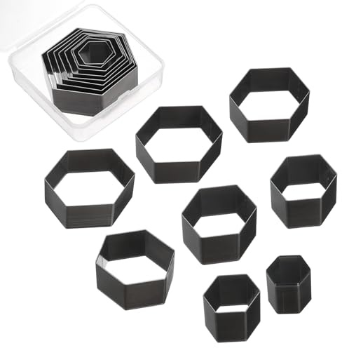 QUARKZMAN Leder Sechseck Form Lochstanze Set 8 Größen Leder Hohlstanze Kit Langlebiges Stanzen Werkzeug aus Karbonstahl für Canvas Gurt Gürtel Lederhandwerk Arbeit 8 Stück | Leder Hohlstanze Kit, Stanzen Werkzeug aus Karbonstahl, für Canvas Gurt Gürtel Lederhandwerk Arbeit