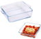 MINZHI Plat à gratin en verre borosilicate de 0,5 l, petit plat à gratin en verre borosilicate, convient pour micro-ondes, four, réfrigérateur, lave-vaisselle 15 x 13 x 4 cm