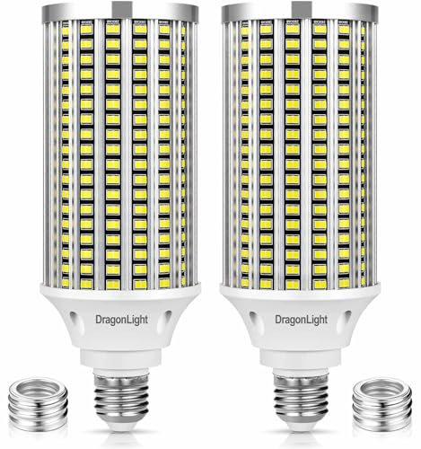 DragonLight 50W Superhelle Mais Licht LED Glühbirnen(Ersetzt 350Watt) - E27/E40 Edison LED Lampe - 6000K Kaltweiß 5,000LM für gewerbliche Beleuchtung - Garage Werkstatt Büro Hof(2er-Pack)