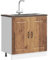 Homgoday Mueble bajo para Fregadero Kalmar Madera Vieja 80x46x81,5 cm Mueble bajo de Cocina Módulos de Cocina sin encimera Mueble de Lavabo