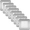 KUKUJIWA 8PCS Light Switch Surrounds, Wall Plates for Light Switches,Light Switch Cover Plate,Finger Plates for Light switches,Light Switch Frame Surround for Home Decoration (Silver)