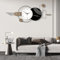 Modern Große Wanduhr, Stille wanduhr Ohne Tickgeräusche, Kreativer Minimalistisch Stil Dekorative Wanduhr, Metallrahmen, für Küche Schlafzimmer Büro,100 * 40 cm (Schwarz und Weiß)