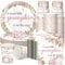 Hushee 200 Pcs Baby Shower Paper Plates Napkins Cups Baby Shower Party Supplies Tableware Set Disposable Cup Napkin for 50 Guest Party Decoration(Pink Boho,Pumpkin)
