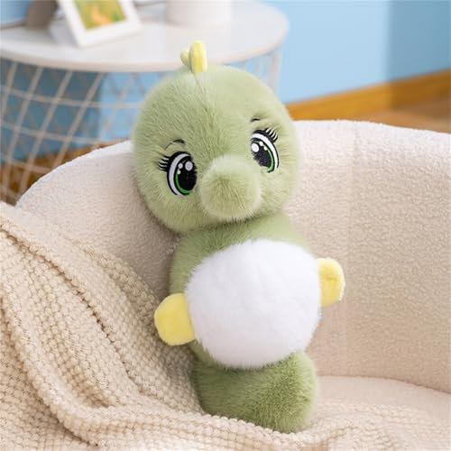 AQCQDQ Seepferdchen Kuscheltier, Plüsch Seepferdchen Spielzeug, Weiches Seepferdchen Kissen, Plüschpuppen, Geschenk für Kinder, Erwachsene (30 cm,Grün)