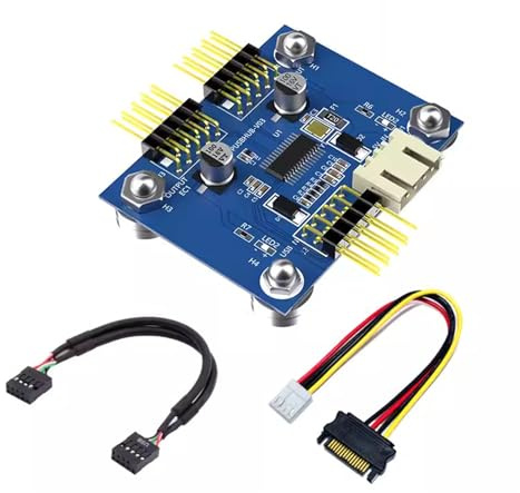 Xinsheinelry USB 2.0 9Pin Male to Double Splitter Cable Internal Connectors Optimized for PC Case Multiple Device Setups PC Motherboards USB Header Converter