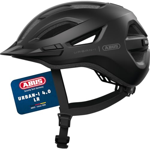 ABUS Stadthelm Urban-I 4.0 LR - Fahrradhelm mit Zopf-Öffnung, Schirm, magnetischem Verschluss - Light Ready für Rücklicht-Nachrüstung - für Jugendliche, Frauen und Männer