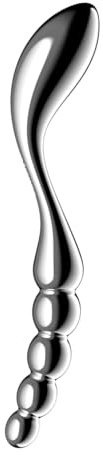 Satisfyer Star Force 1 Dildo | Stainless Steel Adult Toy for Women and Men | With ball structure | Temperature play sexual wellness device | G-spot metal