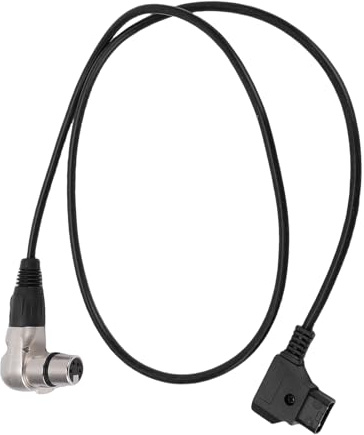 Garsent Vielseitiges 4-poliges D-Tap-auf-XLR-Kabel. Breite Kompatibilität für URSA, Rechtwinkliger Stecker auf Buchse für V-Mount-Batteriesystem
