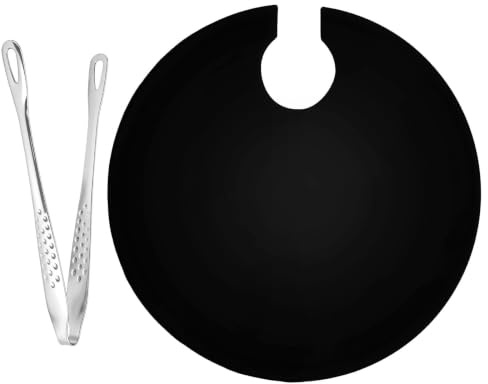 JYYWTSI Sous Vide Silikondeckel 28 cm mit Öffnung, Set mit kleiner Grillzange für Korean BBQ, lebensmittelechter Silikondeckel gegen Verdunstung, für Sous Vide, Pfanne, Grill und Küche