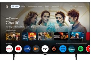 Grundig 50 GUB 6400 Fernseher 50 Zoll (126 cm) LED TV, VPI 1.200, Google TV, 4K UHD, Dolby Vision, HDR10+, Motion Picture Improvement, Chromecast Built-in, Bluetooth, Smart TV, Schwarz
