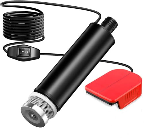 Wassertransferpumpe für Bosch Dewalt und 18 V Akku, 635 GPH Durchflussmenge, 10 A, korrosionsbeständiges ABS und Metall, abnehmbarer Filter, für Pool, Garten und Außenbereich