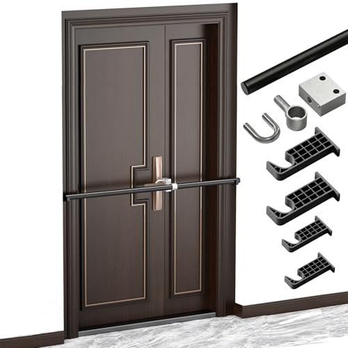 Barre De Sécurité Porte, Antieffraction Porte Réglable Sans Perçage Barre De Blocage En Acier Serrure Supplémentaire Et Butée De Porte Portable Protection Porte D’entrée Maison Appartement Hôtel