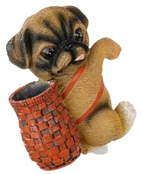 Sbshiouu Resin Climbing Dog Figurine Statue Hanging Ornament for Fish Bowl and Planter Indoor Fishtanks Edges Mounted Decoration Wall Mounted Figurine