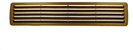 Kunststoffgitter Badezimmerlüftung Lüftungsgitter Türlüftung in Messing Optik 1 Paar Außenmaße 457mm x 92mm inklusive Schrauben