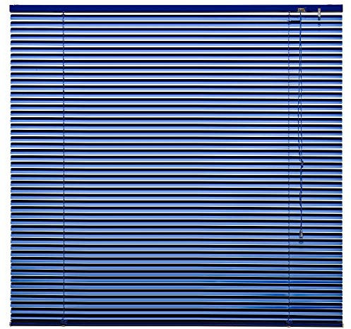 Alu Jalousie Aluminium Jalousette Klemmfix ohne Bohren Tür Fenster Rollo Lamellen Vorhang 10 Farben Breite 50 cm bis 240 cm Länge 130 cm 160 cm 220 cm Metall Klemmträger (100 x 130 cm Blau)