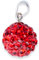 Kettenanhänger | Rot Swarovski Element | Kugel größe 10 MM