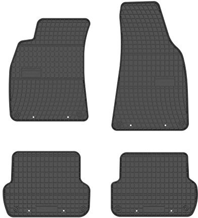 all4you Gummimatten Original Qualität Fußmatten Gummi schwarz 4-teilig