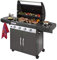 Barbecue A Gas GPL Oppure METANO Sistema Dual Gas 4 Series Classic LS Plus Dark (OMOLOGATO Anche A METANO)