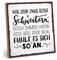 ARTFAVES® Wandbild Holzschild mit Spruch - DU FÜHLST DICH AN WIE MEINE SCHWESTER - Türschild Retro Vintage Deko Bild Geschenk - Freundschaft, Beste Freundin
