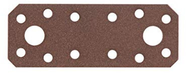 Alberts 300975 DURAVIS® Flachverbinder | rostbraun duplexbeschichtet | Größe 96 x 35 x 2,5 mm