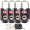 OW-Travel Cadenas clé TSA pour Valise. Cadenas Clef Antivol pour Bagages Casier Rangement Tente Camping. Bagages Cadenas USA. Accessoires de Voyage Avion. Verrou a Cle Valise 4 Noir