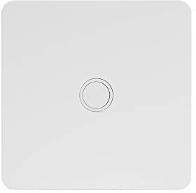 Soho Lighting White Metal Flat Plate 20A Flex Outlet Wht Ins Screwless