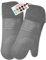 BPA-Free Soft Silicone Oven Mitts - Ultra Heat Resistant Oven Mitts with Thick Cotton Liner - Extra Long Slip Resistant Pot Holders, Flexible Oven Gloves - Gray 14.7
