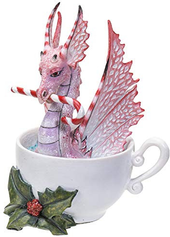 Pacific Giftware Drachen Figur Perfectly Peppermint by Amy Brown - Weihnachtliche Deko für Fantasy Fans