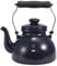 Boiler Whistling Enamel Kettle 2L, Deep Blue Induction Lightweight Boiling Water Teapots, Traditional/Retro Spout for Raises Or Oven Top Stove Gas Stove
