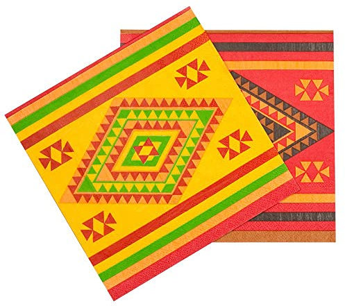 Boland 54399 - Party-Servietten Fiesta, 20 Stück, 33 x 33 cm, Mundtuch, Tisch-Dekoration, 100 % Papier, Geburtstag, Mottoparty