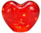 Deko Herz mit 20er LED mit Timer aus Glas in Rot, 18x15x11 cm