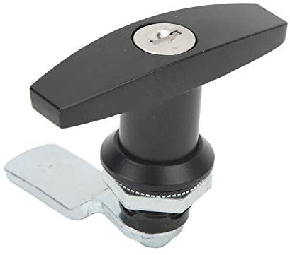 Serrure de Porte à Poignée en T, Serrure à Poignée en T pour Porte de Cabanon, Kit de Serrure à Poignée en T avec 2 Clés en Alliage de Zinc, Armoire à Poignée en T pour Garage, Remorque, Boîte à Outil