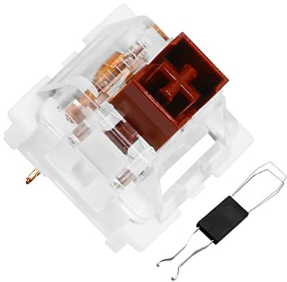 OUTEMU Mechanical Keyboard Switches, Tactile Switches, 3 Pin Switches Keyboard for MX Mechanical Keyboard, Gaming DIY Keyboard (20 Pcs, Brown)
