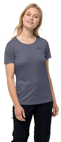 Jack Wolfskin Damen Tech W T Shirt Shortsleeve, Dolphin, L EU