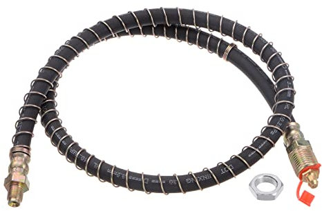 sourcing map M10x1mm Gewinde 31.5 Länge Flexibel Verlängerung Fettschlauch mit Befestigung Sechskantschraubenmutter für Fettpistole Schmierung