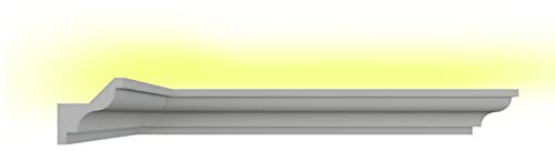 20 Meter+4 Ecken Indirekte Beleuchtung LED Lichtprofile Wandleiste & Deckenleiste Stuckleiste XPS Styroporleisten Profil BL 02
