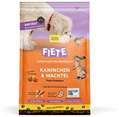 Fiete Senior Kaninchen & Wachtel 3kg | kalorienreduziertes Nährstoff-Trockenfutter | Hunde ab 8 Jahren | hohe Verträglichkeit | getreidefrei | geprüfte Qualität | unterstützt die Zahnpflege