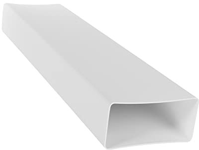 Vent Systems 120 x 60 mm, 1 m, conector plano rectangular para la conexión de tuberías, conducto de escape o conducto de suministro. Sistema de ventilación, calefacción, refrigeración.