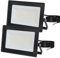 Mille Lucciole Focos LED Exterior Foco LED Exterior 50W Focos de LED Exterior 5000LM Foco LED IP65 Impermeable 72 LED 6500K Blanco Frío Focos de Exterior Para Garaje,Patio,Terraza【Negro 2 Pcs】