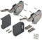 Blum Aventos HK-S 960-2215 - Dispositivo di memorizzazione pieghevole, con piastra di montaggio