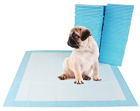 FEBE Welpenunterlagen S 33x45 cm 100 stück mit Kotbeutel Puppy Pads Training Pads Trainingsunterlagen für Hunde Toilettenmatte Hundetoilette