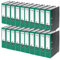 VON Leitz Ordner A4, 20er Pack, 100 % Recyclingpapier, 80 mm Rückenbreite, Für 600 Blatt, Blauer Engel & FSC-zertifiziert, Für Schule, Studium & Zuhause, Grün, 10530055